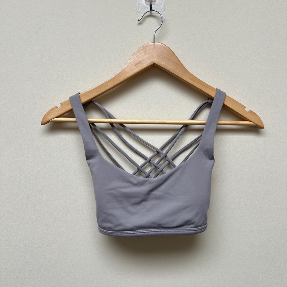 Lululemon Strappy Sports Bra in Gray